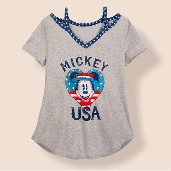 NWT Mickey Mouse ''USA'' T-Shirt for Women - Picture 1 of 1